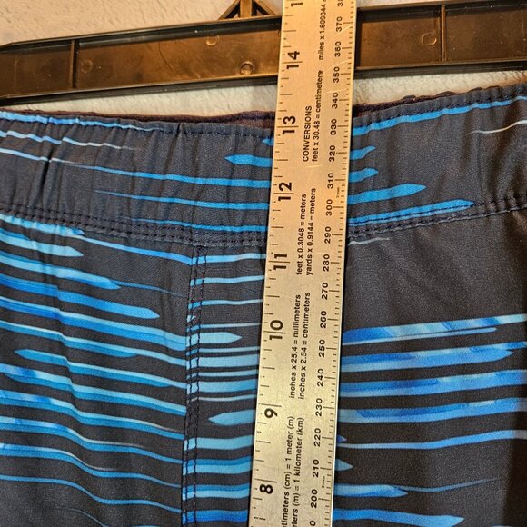 Speedo Mens XL Swim Shorts Blue & Navy Striped Quick-Dry Polyester Blend - Picture 5 of 13